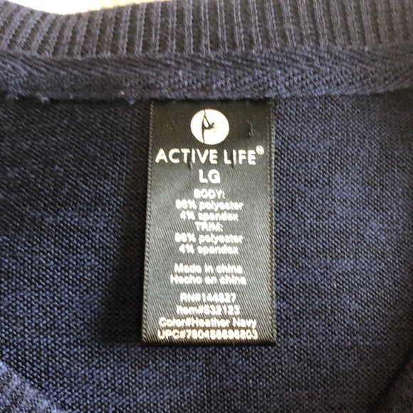 Active Life Navy Blue Sweater with Zipper Detail - Picture 2 of 8